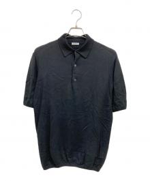 +CLOTHET（クロスクローゼット）の古着「スビンプラチナム ニットポロシャツ」｜ブラック