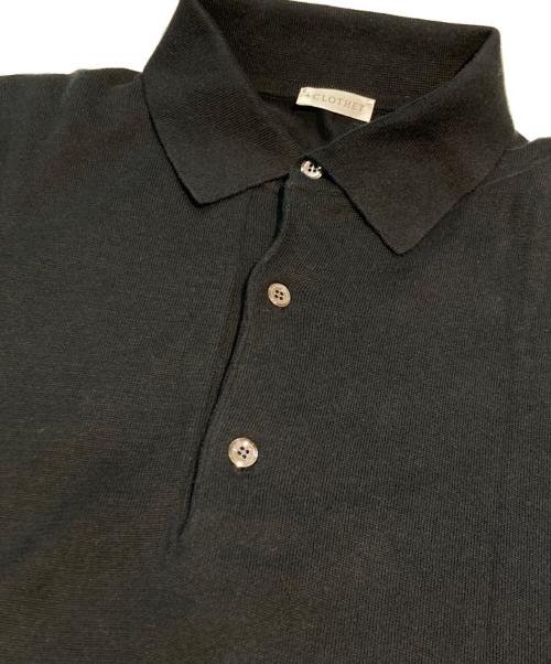 +CLOTHET（クロスクローゼット）+CLOTHET (クロスクローゼット) スビンプラチナム ニットポロシャツ ブラック サイズ:2の古着・服飾アイテム