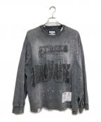 MAISON SPECIALメゾンスペシャル）の古着「Strike Prime Over Crew Neck Long Sleeve T-Shirt」｜グレー