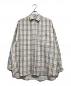 MAISON SPECIALメゾンスペシャル）の古着「チェックプリントプライムオーバーシャツ」｜ベージュ