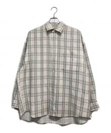 MAISON SPECIAL（メゾンスペシャル）の古着「チェックプリントプライムオーバーシャツ」｜ベージュ