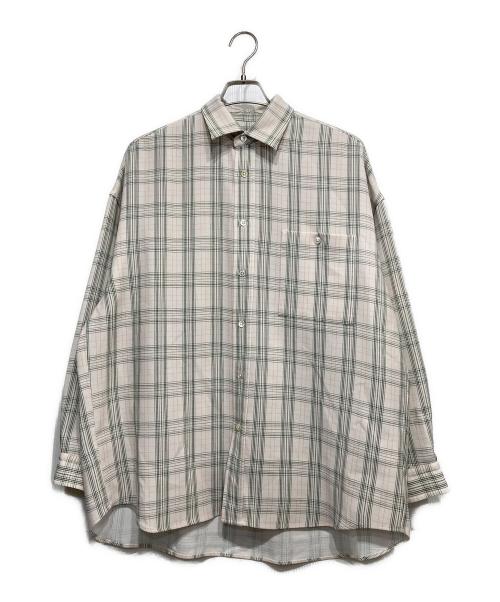 MAISON SPECIAL（メゾンスペシャル）MAISON SPECIAL (メゾンスペシャル) チェックプリントプライムオーバーシャツ ベージュ サイズ:00の古着・服飾アイテム