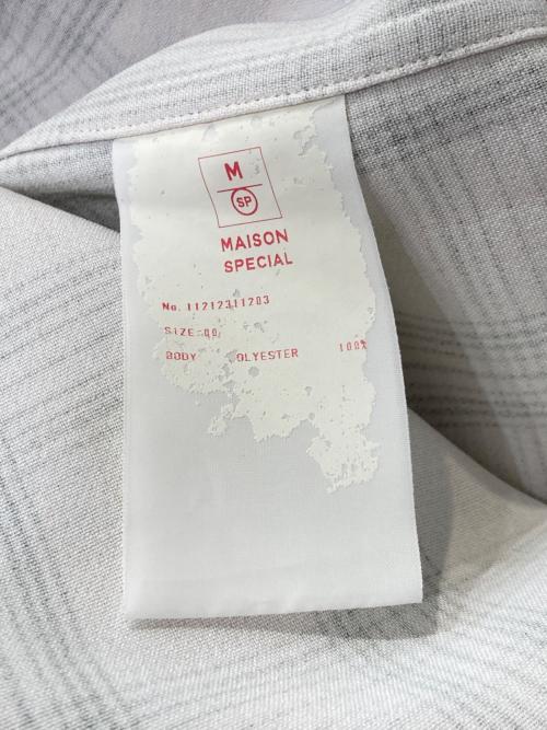 MAISON SPECIAL（メゾンスペシャル）MAISON SPECIAL (メゾンスペシャル) チェックプリントプライムオーバーシャツ ベージュ サイズ:00の古着・服飾アイテム