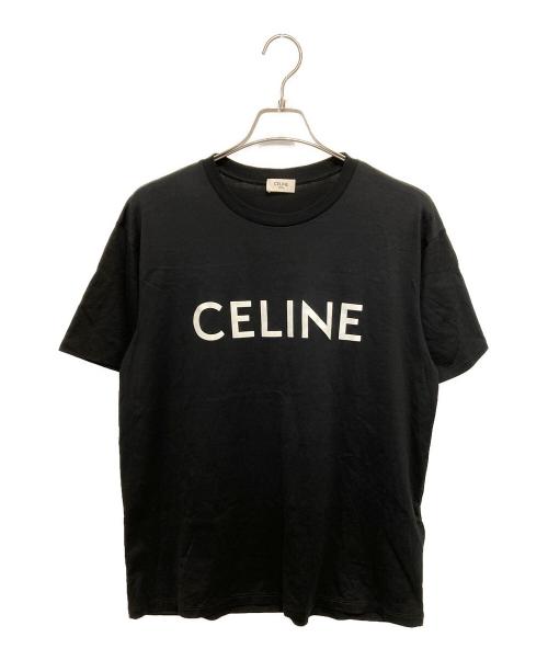 CELINE（セリーヌ）CELINE (セリーヌ) ロゴプリントルーズTシャツ ブラック サイズ:Mの古着・服飾アイテム