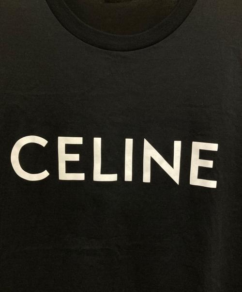 CELINE（セリーヌ）CELINE (セリーヌ) ロゴプリントルーズTシャツ ブラック サイズ:Mの古着・服飾アイテム