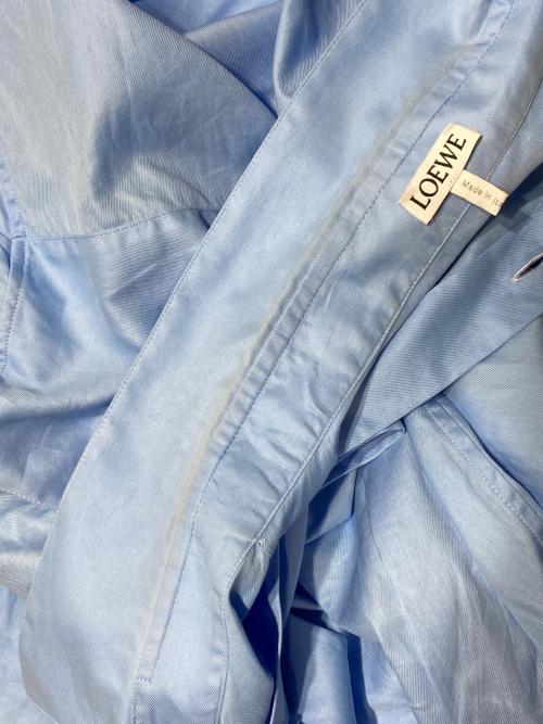 LOEWE（ロエベ）LOEWE (ロエベ) アナグラム刺繍レギュラーカラーシャツ ブルー サイズ:42の古着・服飾アイテム