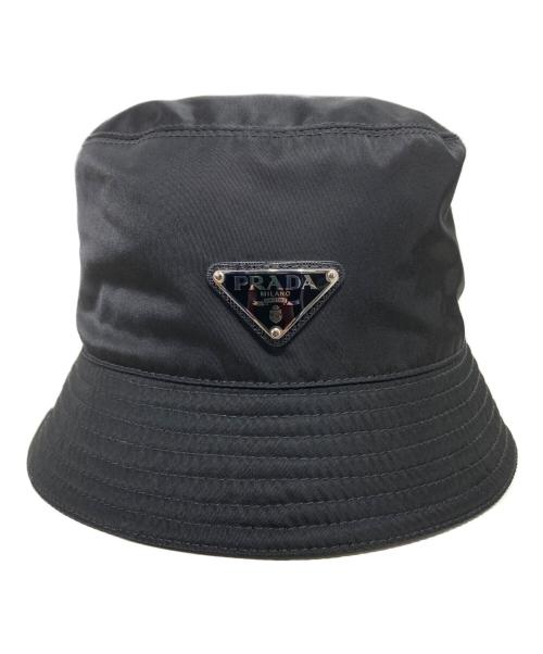 PRADA（プラダ）PRADA (プラダ) Re-Nylon バケットハット ブラック サイズ:Lの古着・服飾アイテム