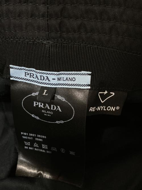 PRADA（プラダ）PRADA (プラダ) Re-Nylon バケットハット ブラック サイズ:Lの古着・服飾アイテム