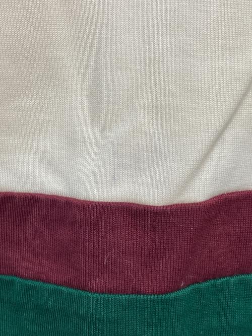 TOGA VIRILIS（トーガ ビリリース）TOGA VIRILIS (トーガ ビリリース) RUGGER ZIP TOP ベージュ×グリーン サイズ:46の古着・服飾アイテム
