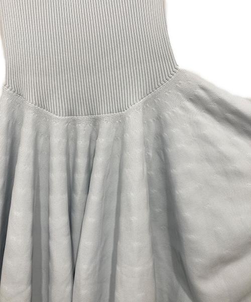 ETRE TOKYO（エトレトウキョウ）ETRE TOKYO (エトレトウキョウ) ニットボリュームスカート ブルー サイズ:Ｓの古着・服飾アイテム