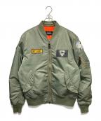 AVIREXアヴィレックス）の古着「ディズニーコレクション フライトジャケット/Disney Collection FLIGHT JACKET」｜グリーン