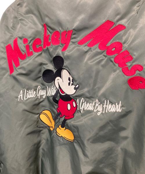 AVIREX（アヴィレックス）AVIREX (アヴィレックス) ディズニーコレクション フライトジャケット/Disney Collection FLIGHT JACKET グリーン サイズ:2XLの古着・服飾アイテム