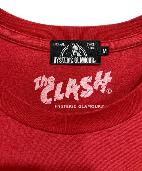 Hysteric Glamour（ヒステリックグラマー）Hysteric Glamour (ヒステリックグラマー) THE CLASH プリントTee レッド サイズ:Mの古着・服飾アイテム