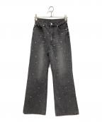 Ameriアメリ）の古着「UND BIJOU STRAIGHT DENIM PANTS」｜グレー