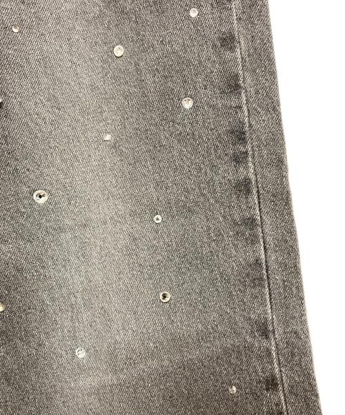 Ameri（アメリ）Ameri (アメリ) UND BIJOU STRAIGHT DENIM PANTS グレー サイズ:25の古着・服飾アイテム