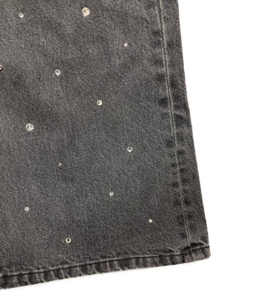 Ameri（アメリ）Ameri (アメリ) UND BIJOU STRAIGHT DENIM PANTS グレー サイズ:25の古着・服飾アイテム