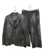 Yohji Yamamoto pour hommeヨウジヤマモト プールオム）の古着「14SS 雨濡れセットアップ」｜ブラック