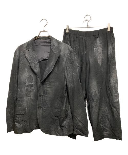 Yohji Yamamoto pour homme（ヨウジヤマモト プールオム）Yohji Yamamoto pour homme (ヨウジヤマモト プールオム) 14SS 雨濡れセットアップ ブラック サイズ:3の古着・服飾アイテム
