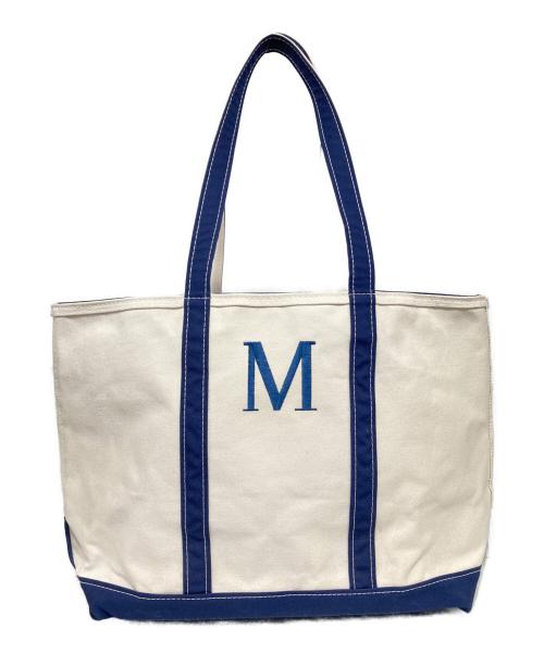 L.L.Bean（エルエルビーン）L.L.Bean (エルエルビーン) BOAT AND TOTE M刺繍ロゴバッグ ホワイトの古着・服飾アイテム