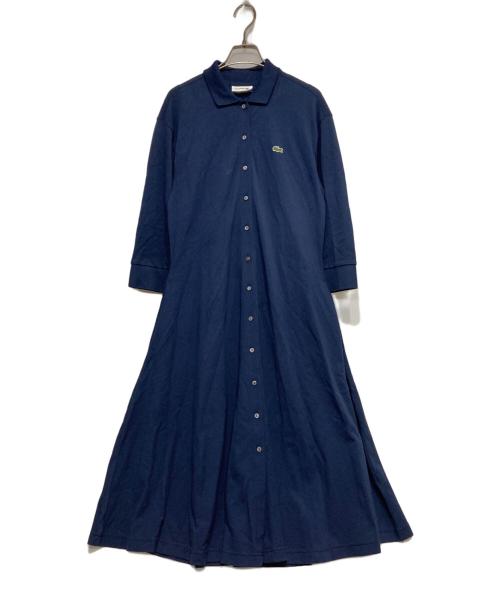 LACOSTE（ラコステ）LACOSTE (ラコステ) 鹿の子地シャツドレス ネイビー サイズ:36の古着・服飾アイテム