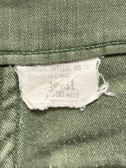 US ARMY（ユーエスアーミー）US ARMY (ユーエスアーミー) 70s ベイカーファティーグパンツ グリーン サイズ:30×31の古着・服飾アイテム