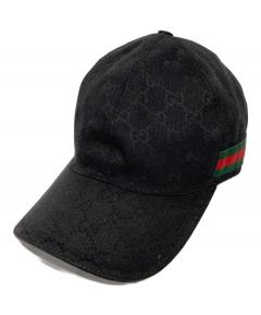 中古・古着通販】GUCCI (グッチ) キャップ ブラック｜ブランド・古着