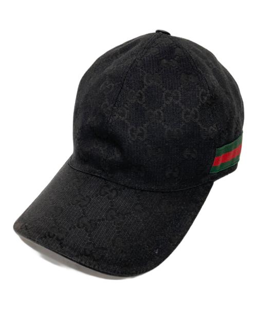 GUCCI（グッチ）GUCCI (グッチ) キャップ ブラック サイズ:L/59の古着・服飾アイテム