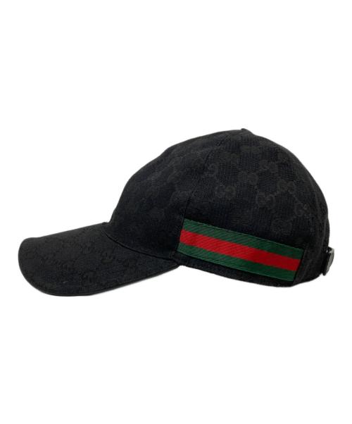 GUCCI（グッチ）GUCCI (グッチ) キャップ ブラック サイズ:L/59の古着・服飾アイテム