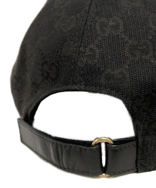 GUCCI（グッチ）GUCCI (グッチ) キャップ ブラック サイズ:L/59の古着・服飾アイテム