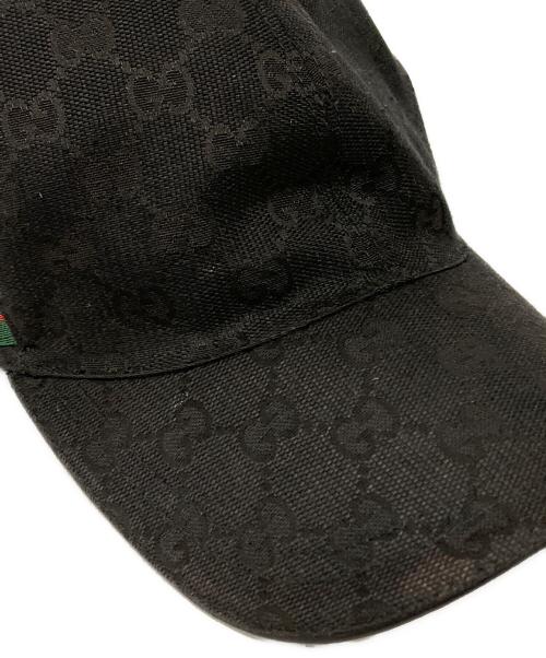 GUCCI（グッチ）GUCCI (グッチ) キャップ ブラック サイズ:L/59の古着・服飾アイテム