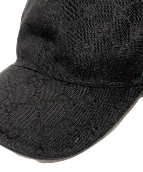 GUCCI（グッチ）GUCCI (グッチ) キャップ ブラック サイズ:L/59の古着・服飾アイテム