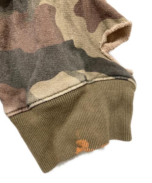 JUN NAKAYAMA（ジュンナカヤマ）JUN NAKAYAMA (ジュンナカヤマ) DISTRESSED CREWNECK グリーン サイズ:S/Mの古着・服飾アイテム