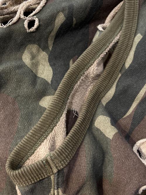 JUN NAKAYAMA（ジュンナカヤマ）JUN NAKAYAMA (ジュンナカヤマ) DISTRESSED CREWNECK グリーン サイズ:S/Mの古着・服飾アイテム