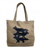 maison kitsuneメゾンキツネ）の古着「STUNT FOX TOTE」｜ベージュ