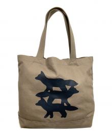 maison kitsune（メゾンキツネ）の古着「STUNT FOX TOTE」｜ベージュ