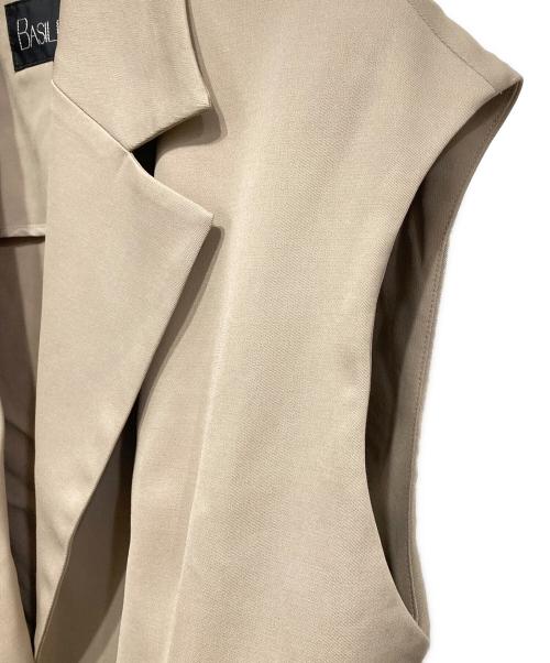 BASILE 28（バジーレ28）BASILE 28 (バジーレ28) ヴィスコースウールツイル ジレロ ベージュ サイズ:9の古着・服飾アイテム