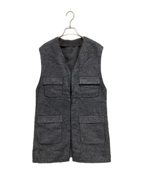 BASILE 28（バジーレ28）BASILE 28 (バジーレ28) 和紙カラミ ジレ ブラック サイズ:9の古着・服飾アイテム