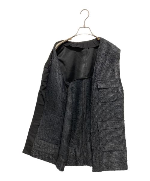 BASILE 28（バジーレ28）BASILE 28 (バジーレ28) 和紙カラミ ジレ ブラック サイズ:9の古着・服飾アイテム