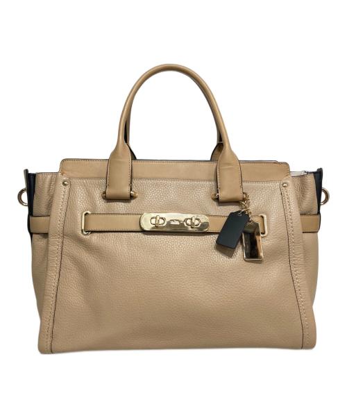 COACH（コーチ）COACH (コーチ) ハンドバッグ ベージュの古着・服飾アイテム