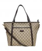 GUCCIグッチ）の古着「GGスプリーム 2WAYトートバッグ」｜ブラウン