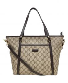 GUCCI（グッチ）の古着「GGスプリーム 2WAYトートバッグ」｜ブラウン