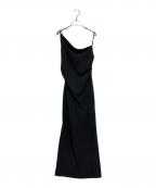 maison celonメゾンセロン）の古着「asymmetry drape cami dress」｜ブラック
