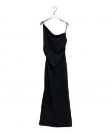 maison celon（メゾンセロン）の古着「asymmetry drape cami dress」｜ブラック