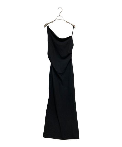 maison celon（メゾンセロン）maison celon (メゾンセロン) asymmetry drape cami dress ブラック サイズ:-の古着・服飾アイテム