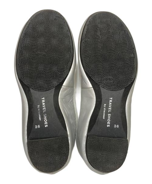 TRAVELSHOES by chausser（トラベルシューズバイショセ）TRAVELSHOES by chausser (トラベルシューズバイショセ) BALLET SHOES シルバー サイズ:36の古着・服飾アイテム