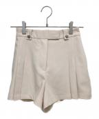 HER LIP TOハーリップトゥ）の古着「Front Tuck Twill Shorts」｜ベージュ