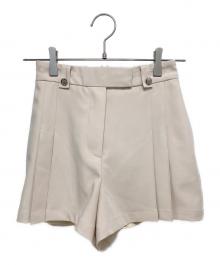 HER LIP TO（ハーリップトゥ）の古着「Front Tuck Twill Shorts」｜ベージュ