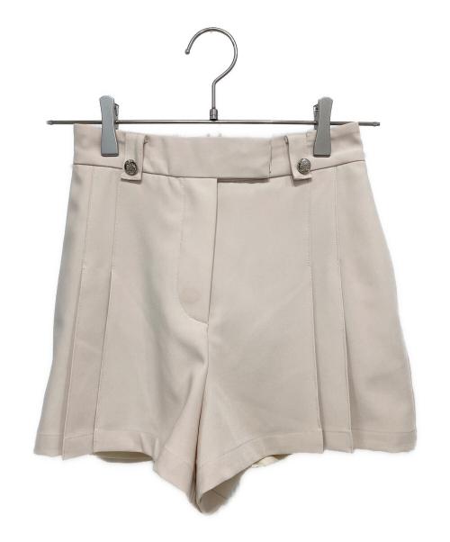 HER LIP TO（ハーリップトゥ）HER LIP TO (ハーリップトゥ) Front Tuck Twill Shorts ベージュ サイズ:Sの古着・服飾アイテム
