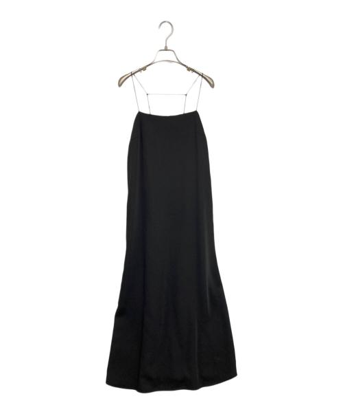 allureville（アルアバイル）allureville (アルアバイル) バックスラッシュディテールキャミワンピース ブラック サイズ:2の古着・服飾アイテム