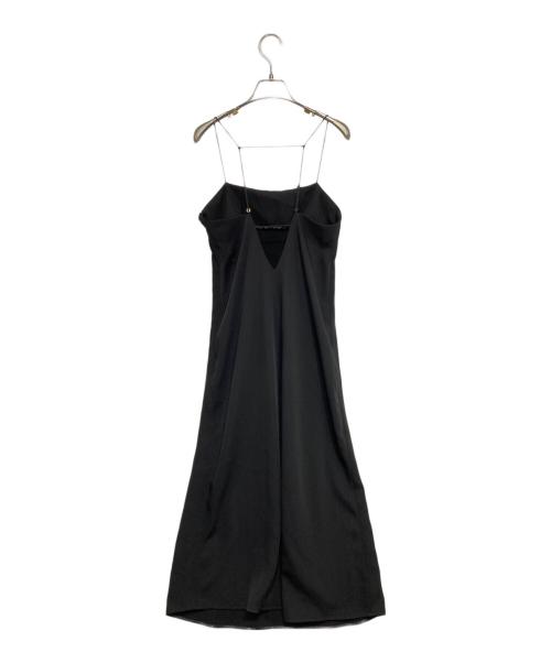 allureville（アルアバイル）allureville (アルアバイル) バックスラッシュディテールキャミワンピース ブラック サイズ:2の古着・服飾アイテム